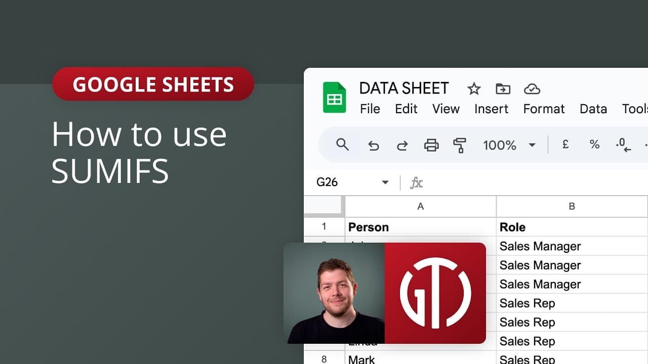 Sådan bruger du SUMIFS i Google Sheets (nem begyndervejledning)